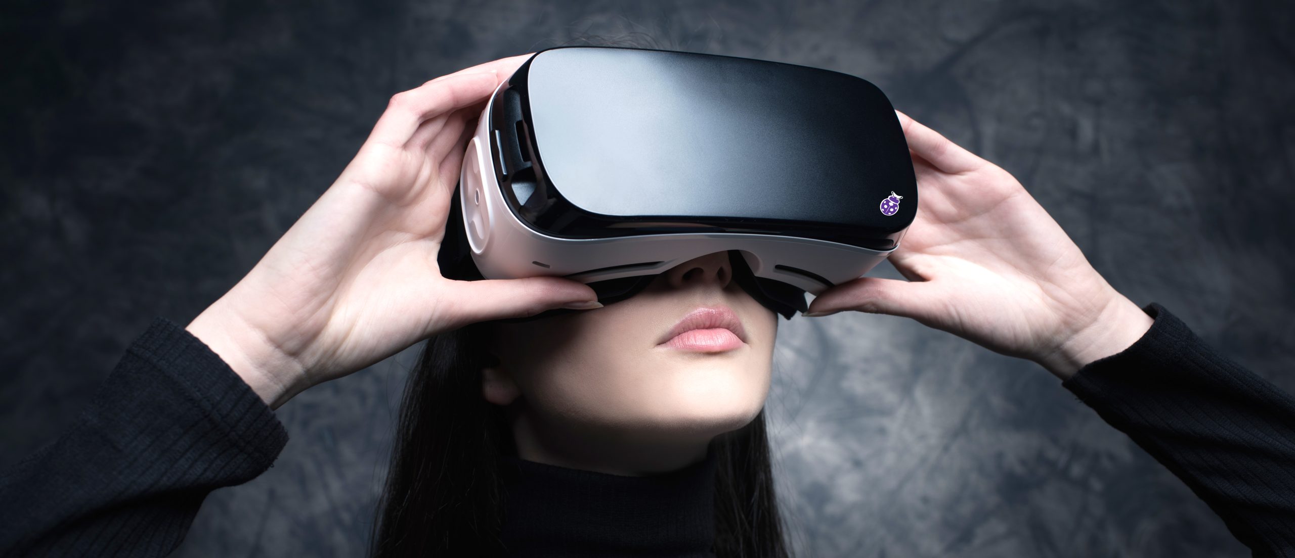 Young woman with virtual reality headset woman with vr
